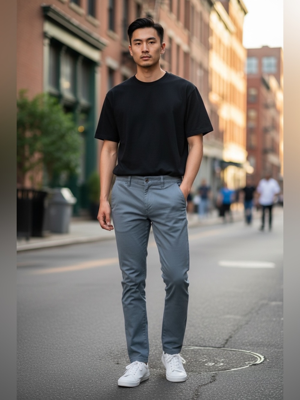 Banana Republic Men's Slim Chino Pants in light blue